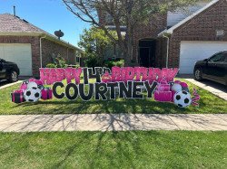 Yard Sign Happy Birthday Pink